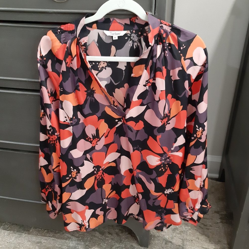 Tucker silk blouse